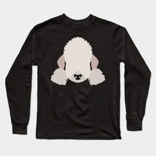 Bedlington Terrier Dog Face Long Sleeve T-Shirt